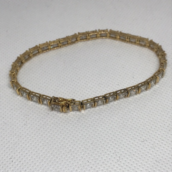 Tennis CZ Bracelet .925 Sterling - Picture 3 of 7